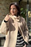 Sonn Funnel Neck Coat Stone